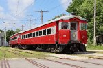 METW 24 "Beverly Shores" waits to lead the dinner train into the platform